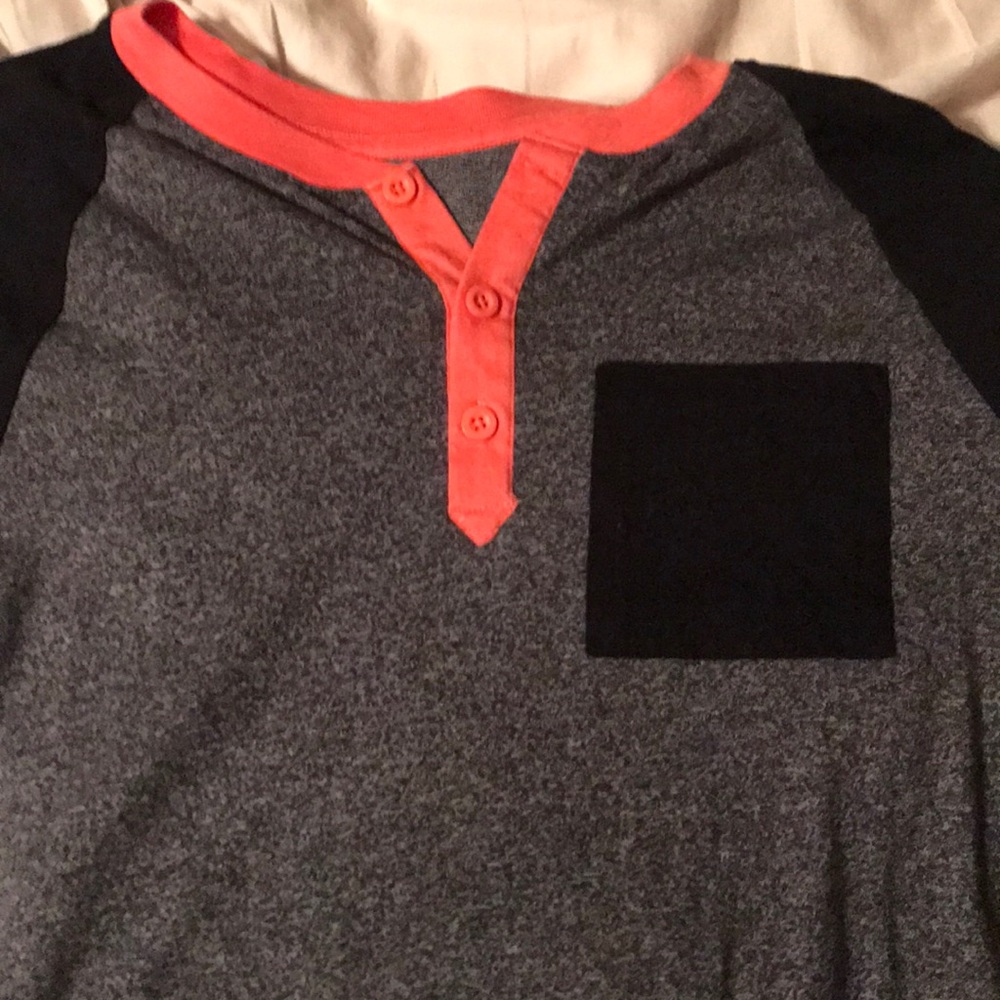 Grey/Black Henley